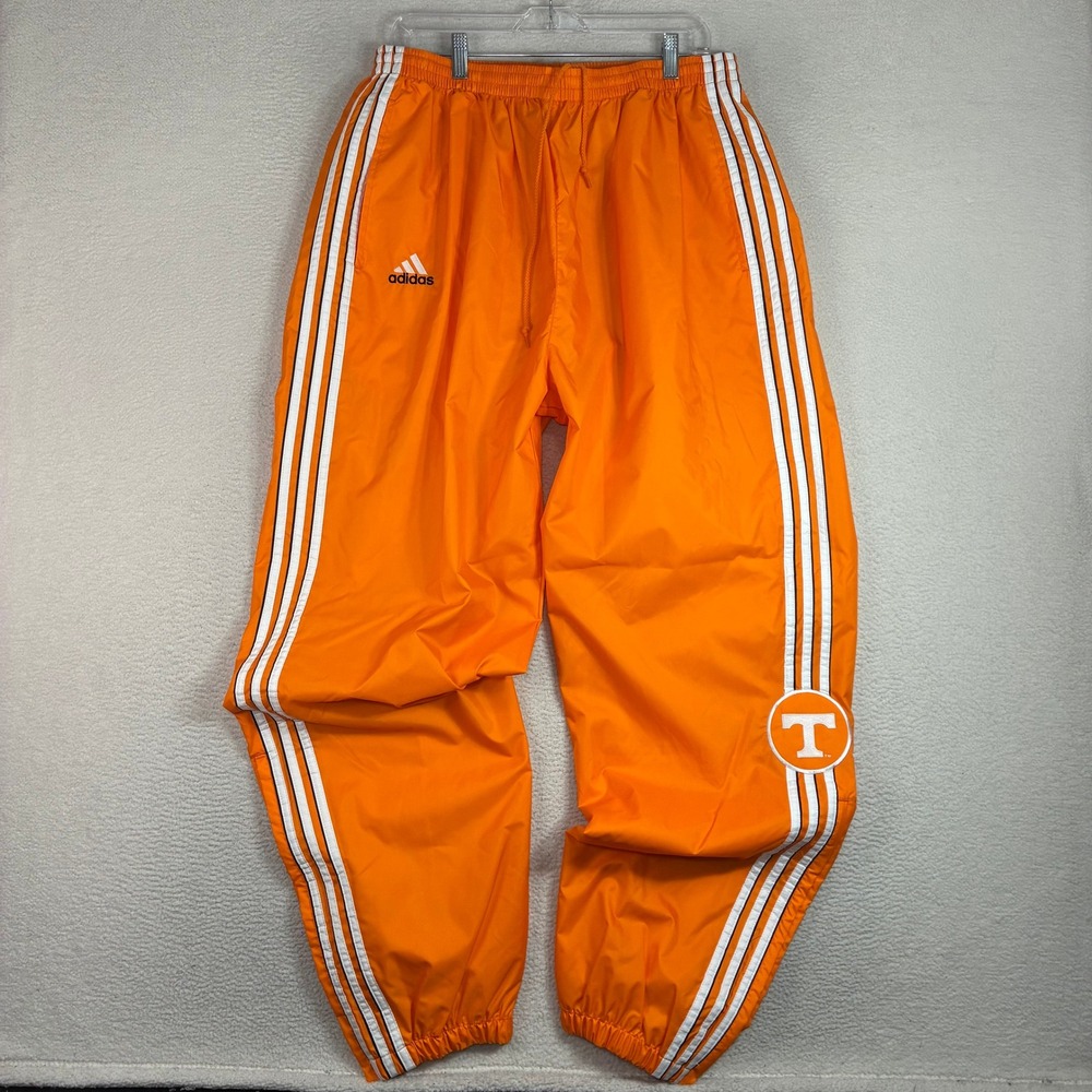 Adidas Tennessee Volunteers Baggy Track Pants Men 2XL Orange Windbreaker Joggers